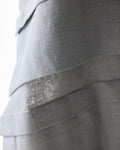 Coudre linen curtain layered hem detail